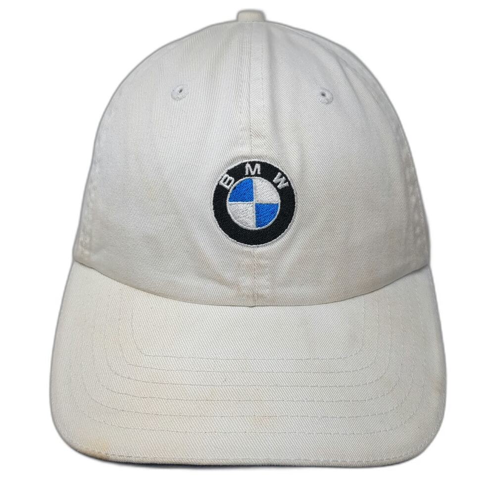 BMW Baseball Cap White One Size Embroidered Logo Slideback Lifestyle Hat